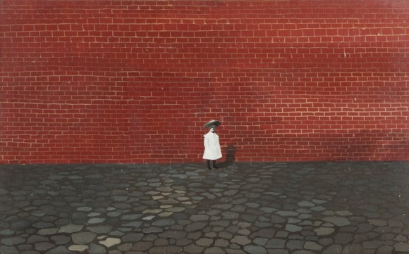 Young Girl in Front of a Wall, oil on canvas